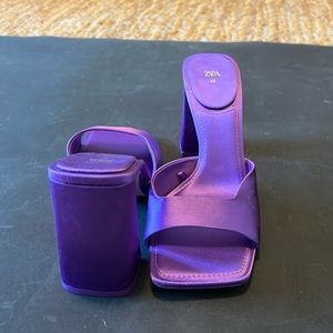 Zara purple mule
